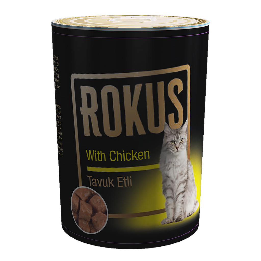 ROKUS TAVUKLU KEDI KONSERVESI 410G X 6 ADET