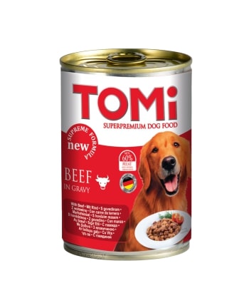 TOMI KÖPEK DANA ETLI YAŞ MAMA 400 GR X 6 ADET
