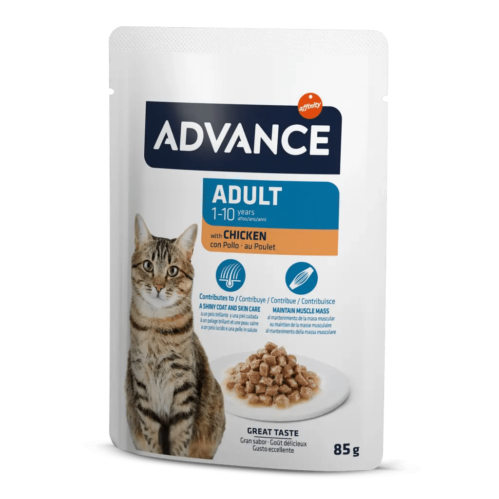 ADVANCE CAT ADULT CHICKEN WET POUCH 85 GR X 6 ADET
