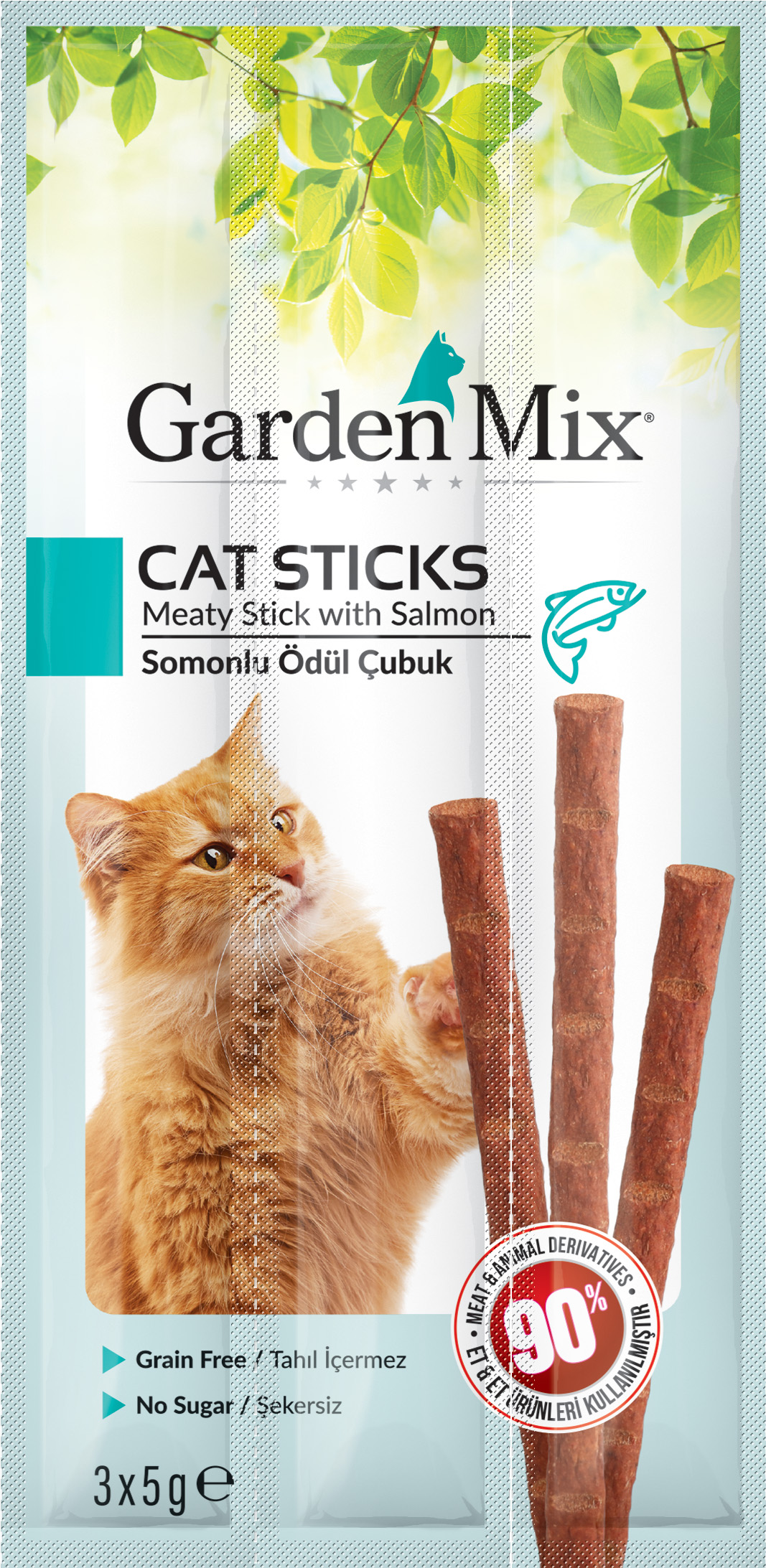 GARDENMIX SOMONLU KEDI STICK ÖDÜL 3 X 5GR X 5 ADET