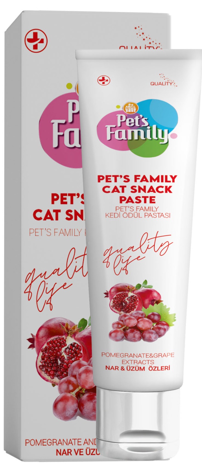 Pets Family Kedi Ödül Kırmızı Üzüm Nar Paste30gr