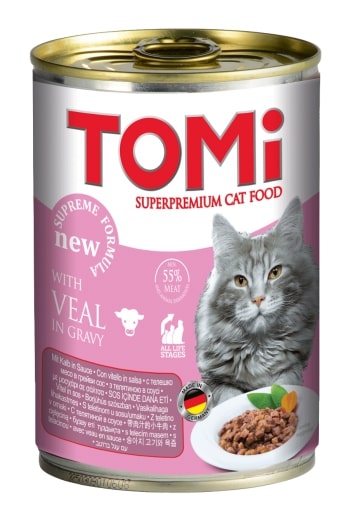 TOMI KEDI BUZAĞI ETLI YAŞ MAMA 400 GR X 6 ADET