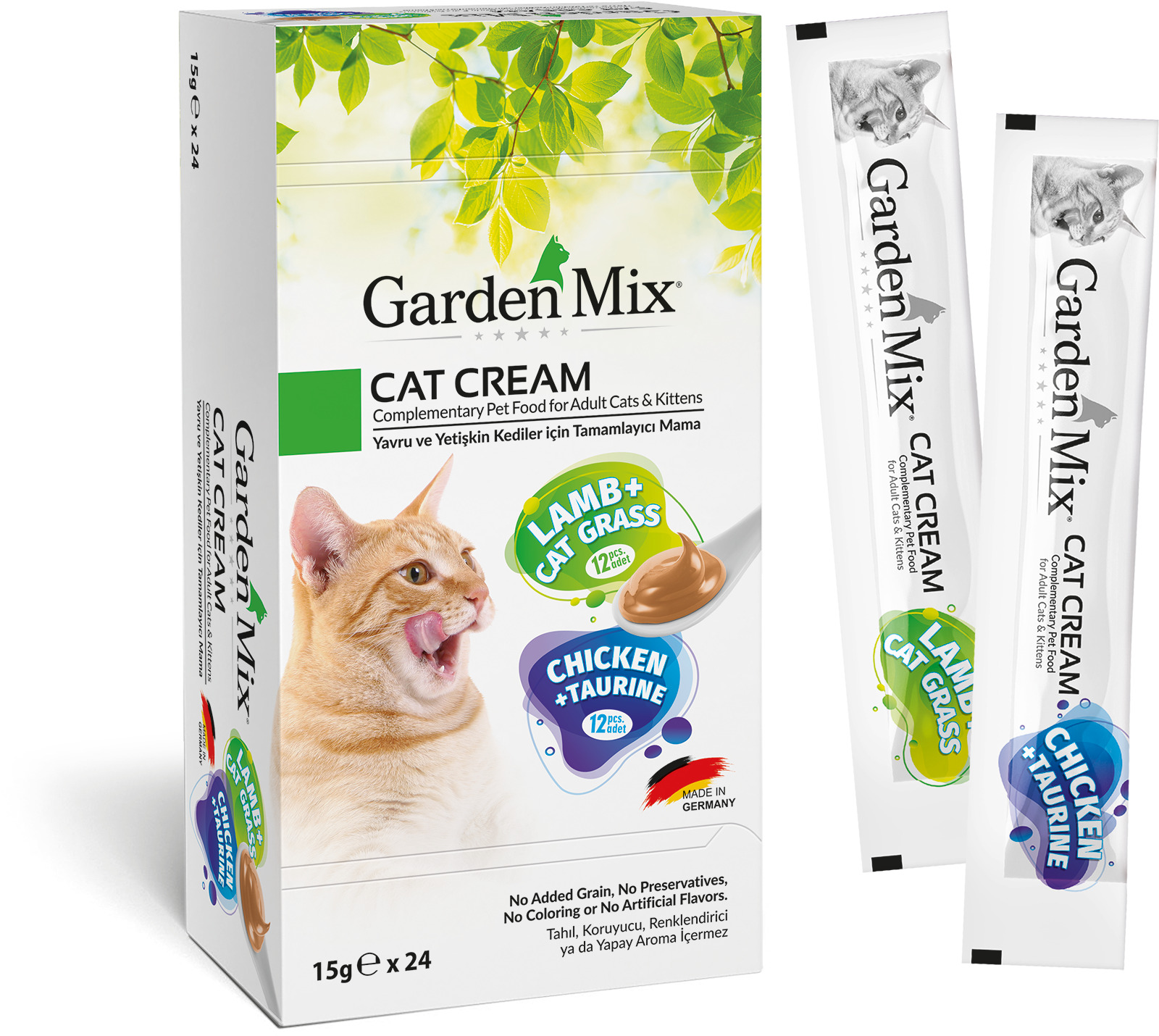 GARDEN MIX KEDI KREMASI XXL TAVUK KUZU 24 X 15 GR X 1 ADET