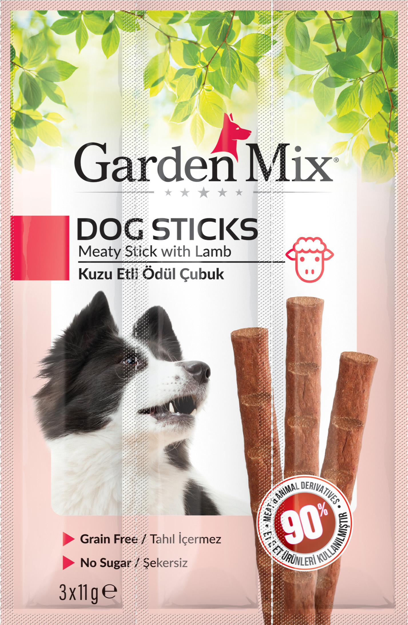 GARDENMIX KUZU ETLI KÖPEK STICK ÖDÜL 3*11 GR 20‘LI