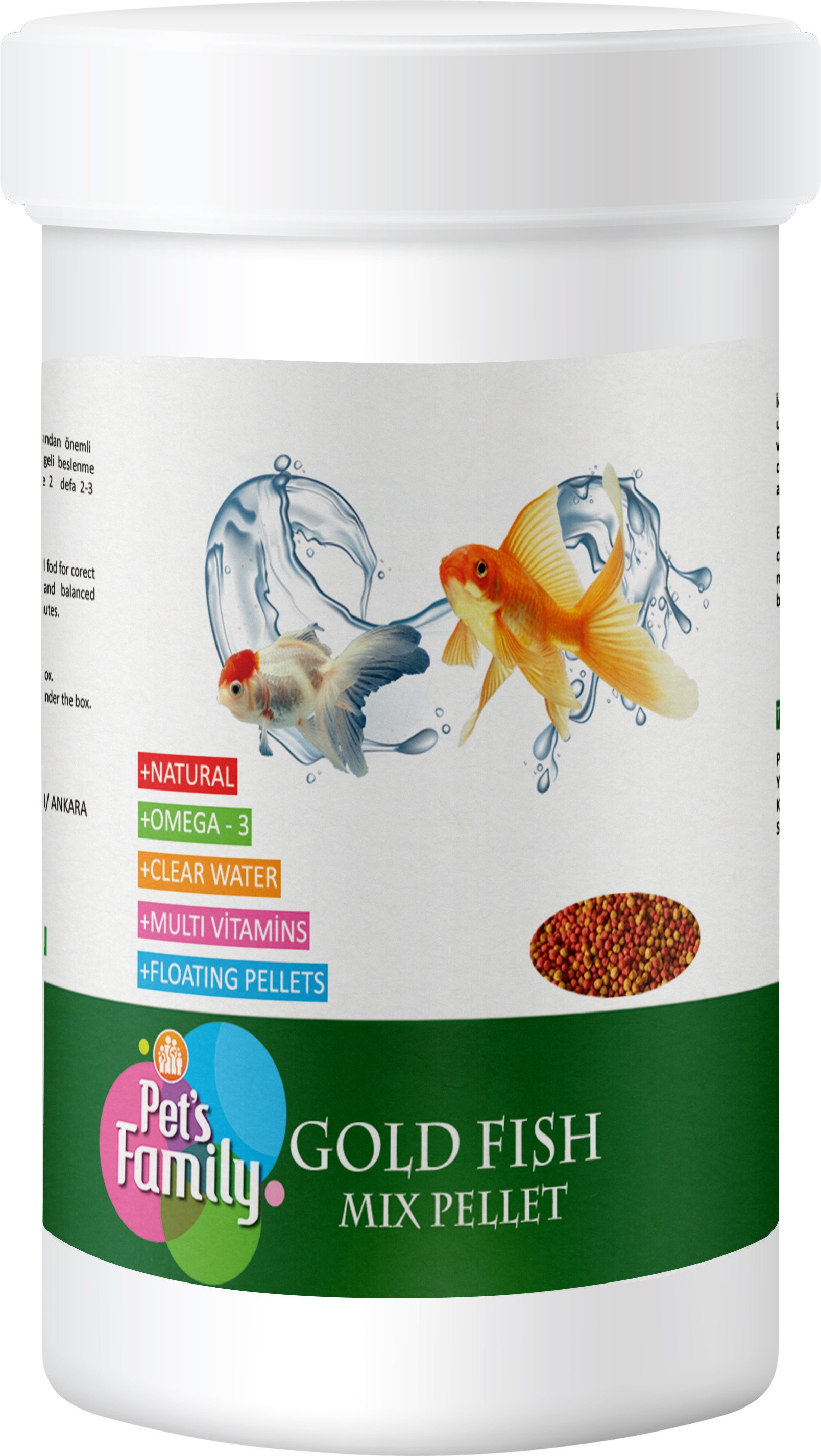 PETS FAMİLY GOLD FISH MIX PELLET 100ML/50g