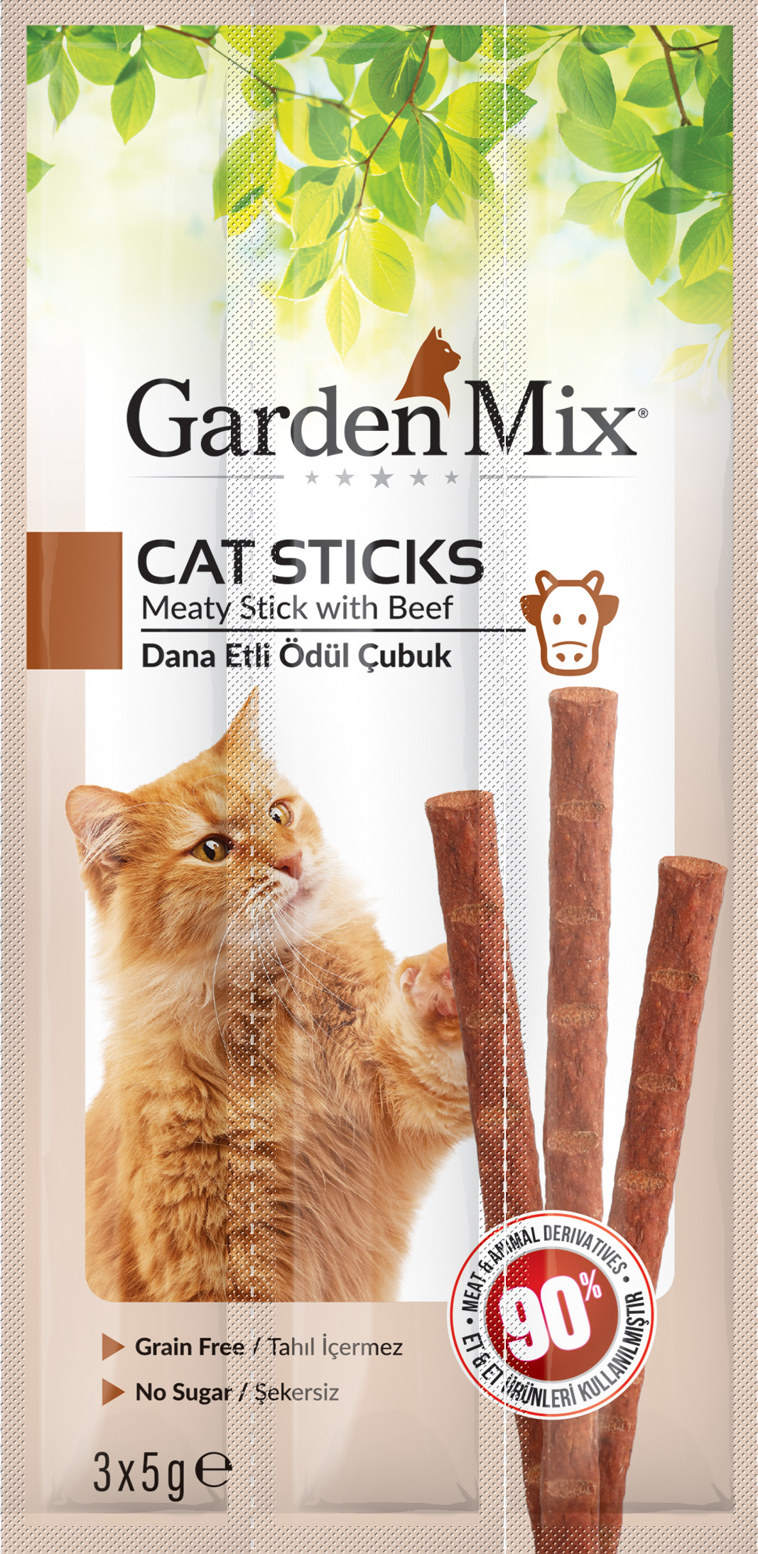 GARDENMIX DANA ETLI KEDI STICK ÖDÜL 3 X 5 GR X 5 ADET