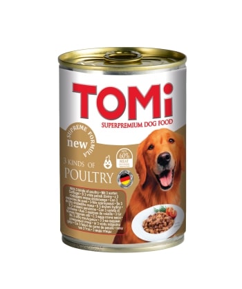 TOMI KÖPEK KÜMES HAYVANLI YAŞ MAMA 400 GR X 6 ADET