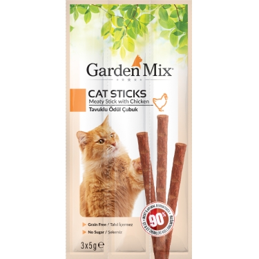 Gardenmix Tavuklu Kedi Stick Ödül 3*5g 50‘li