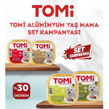 TOMİ KÖPEK ALÜMİNYUM YAŞ MAMA SET KAMPANYASI