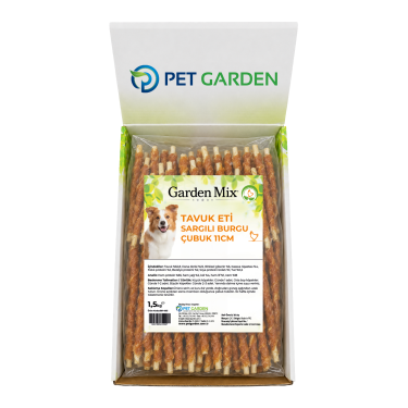 Garden Mıx Tavuk Eti Sargılı Burgu Çubuk 11 Cm- 1,5 Kg