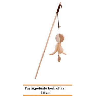 Eastland Tüylü Ve Peluşlu Kedi Oltası 46 Cm