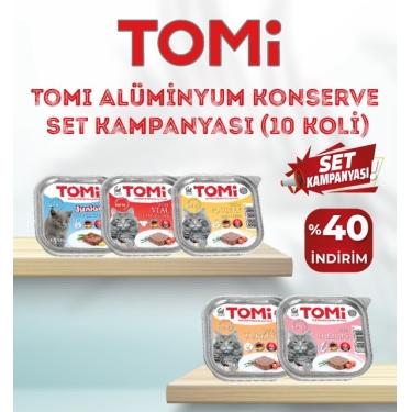 TOMİ ALÜMİNYUM KONSERVE SET KAMPANYASI (10 KOLİ)