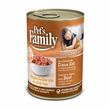 Pets Famıly Dana Etli Kedi Konservesi 400g