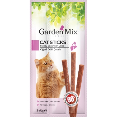 Gardenmix Ciğerli Kedi Stick Ödül 3*5g 50‘li