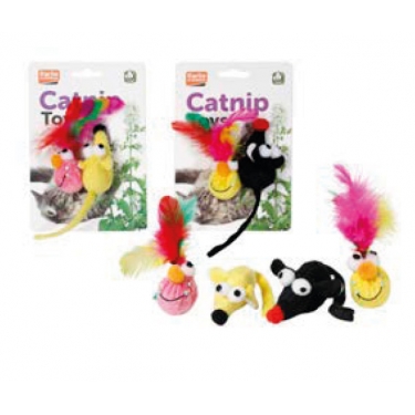 Karlıe Peluş Kedi Otlu Oyuncak Set 2li 6cm