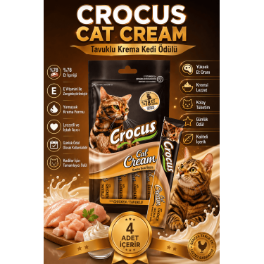 Crocus Tavuklu Krema Kedi Ödülü 4x15g