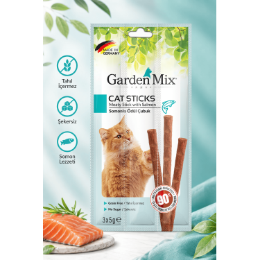 Gardenmix Somonlu Kedi Stick Ödül 3*5g 50‘li