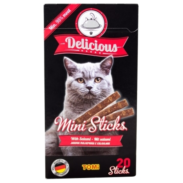 Tomi Kedi Mini Stick Salamlı 20x2gr 40gr