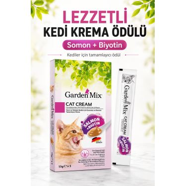 Garden Mıx Kedi Kreması Somon+biotin 15gr*5