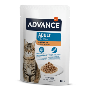 Advance Cat Adult Chıcken Wet Pouch 12x85gr