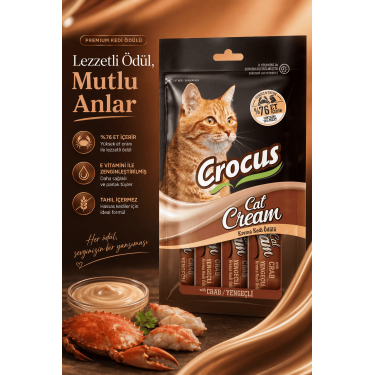 Crocus Yengeçli Krema Kedi Ödülü 4x15gr