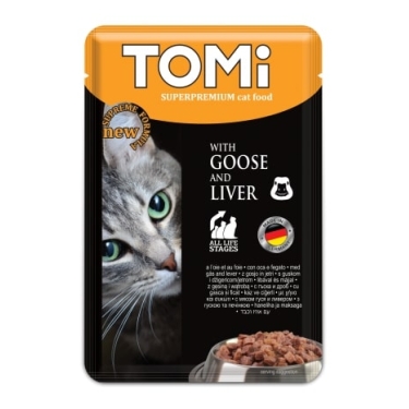 Tomi Kedi Kaz & Ciğer Pouch Mama 100gr