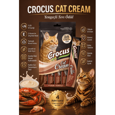 Crocus Yengeçli Krema Kedi Ödülü 4x15gr