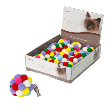 Eastland Peluş Renkli Top Kedi Oyuncağı 12li