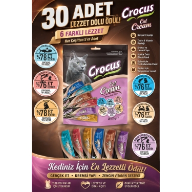 Crocus Multıpack 6 Çeşit Krema Kedi Ödülü 30x15gr