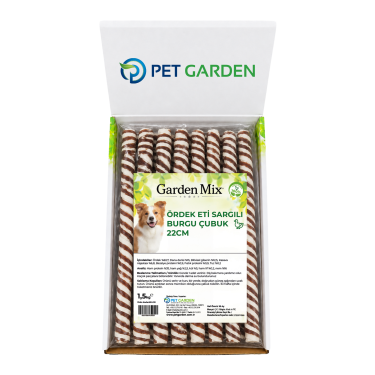 Garden Mıx Ördek Eti Sargılı Burgu Çubuk 22 Cm - 1,5 Kg