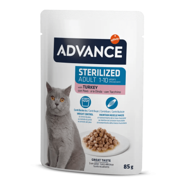 Advance Cat Sterılızed Turkey Wet Pouch 12x85gr