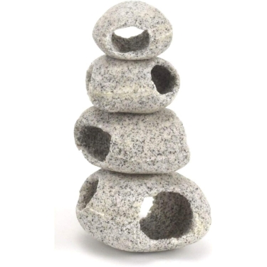 Dophin 4lü Yuva Akvaryum Dekoru Gri Granit