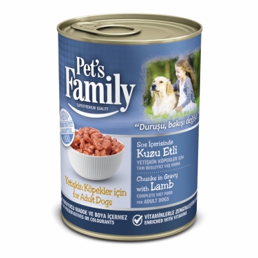 Pets Famıly Kuzu Etli Köpek Konservesi 400g