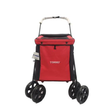 Tommy Evcil Hayvan Arabası Gri Kırmızı 102*62*105c Max 40kg