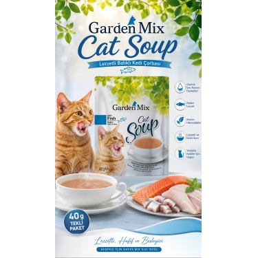 Gardenmix Balıklı Kedi Çorbası 40gr