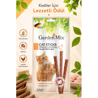 Gardenmix Tavuklu Kedi Stick Ödül 3*5g 50li