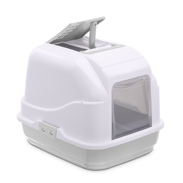 Imac Easy Cat Kapalı Kedi Tuvaleti Gri/beyaz 50x40x40cm