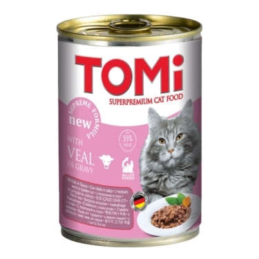 Tomi Kedi Buzağı Etli Yaş Mama 400g