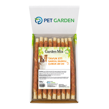 Garden Mıx Tavuk Eti Sargılı Burgu Çubuk 28cm- 1,5 Kg