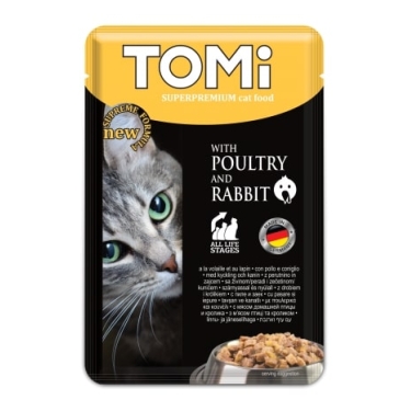 Tomi Kedi Kümes Hayvanı & Tavşan Pouch Mama 100gr