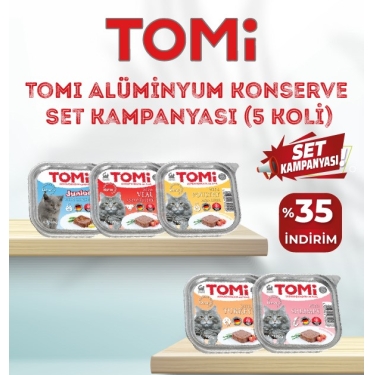 TOMİ ALÜMİNYUM KONSERVE SET KAMPANYASI (5KOLİ)