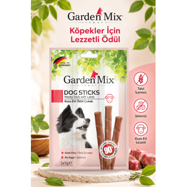 Gardenmix Kuzu Etli Köpek Stick Ödül 3*11g 20‘li