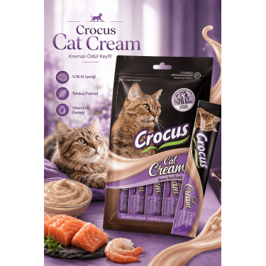 Crocus Somonlu Ve Karidesli Krema Kedi Ödülü 4x15g