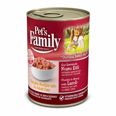 Pets Famıly Kuzu Etli Kedi Konservesi 400g