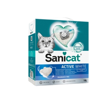 Sanicat Active White Kokusuz Kedi Kumu 10l