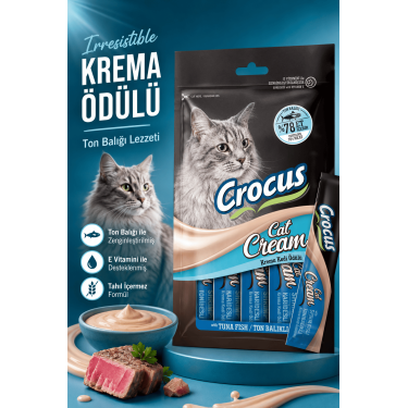Crocus Ton Balıklı Krema Kedi Ödülü 4x15g