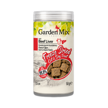 Garden Mix (freeze Dried) Dana Ciğerli Kedi Ve  Köpek Ödül Maması 50 Gr