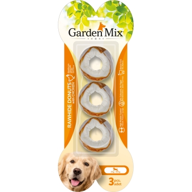 Garden Mıx Tavuklu Donut Kemik 3'lü 6.3 Cm