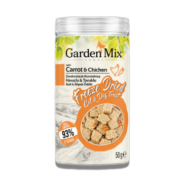 Garden Mix (freeze Dried) Havuçlu Ve Tavuklu Kedi Ve Köpek Ödül Maması 50 Gr