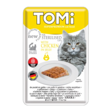 Tomi Kedi Kısırlaştırılmış Tavuk Tahılsız Pouch85g Mama